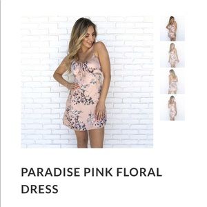 Dainty Hooligan Pink Floral Silk Dress